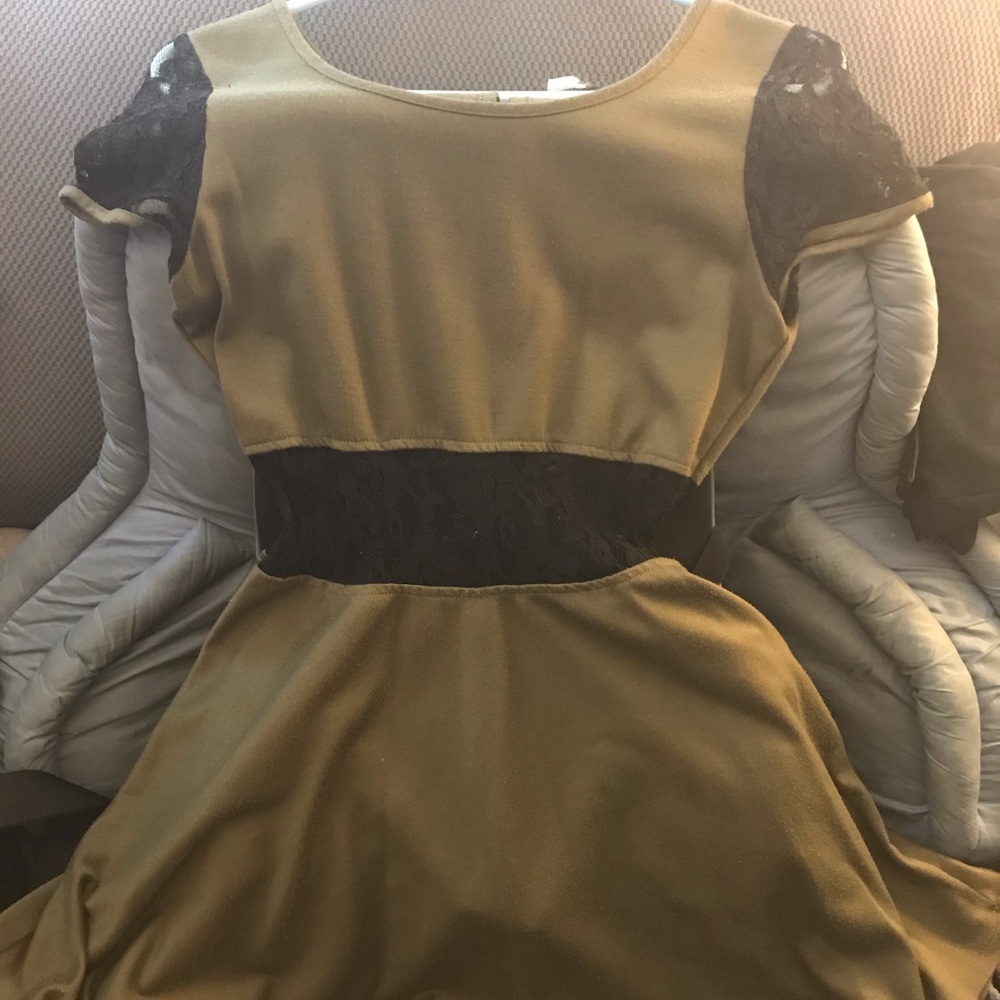 Olive green mini dress